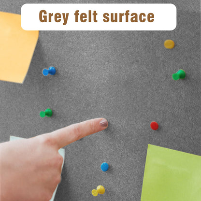 Mifuro 70"x34" Enclosed Bulletin Board, Outdoor Lockable Weather-Resistant Aluminum Cork Noticeboard for School & Office, Silver Frame w/Grey Flet