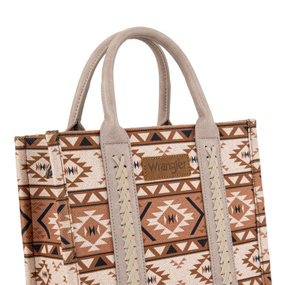 Wrangler Purse for Women Boho Aztec Tote Bag Hobo Shoulder Top Handle Handbags with Wide Guitar Strap Fall Collection Gift WG2207-8120STN