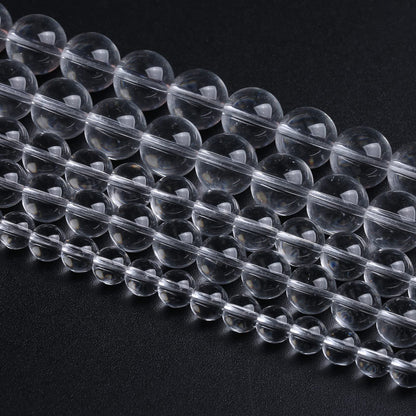 8MM 46PCS Clean Glass Spacer Loose Beads for Jewelry Making DIY Bracelet Necklace