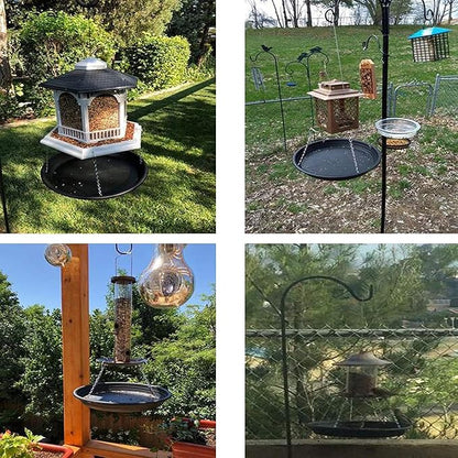 AUXPhome Bird Seed Catcher Tray Platform Feeder Hanging Tray Outdoors Backyard Garden for Bird Feeders, Great for Attracting Birds Outdoors, Backyard, Garden. Help Reduce Seed Waste - No Feeders