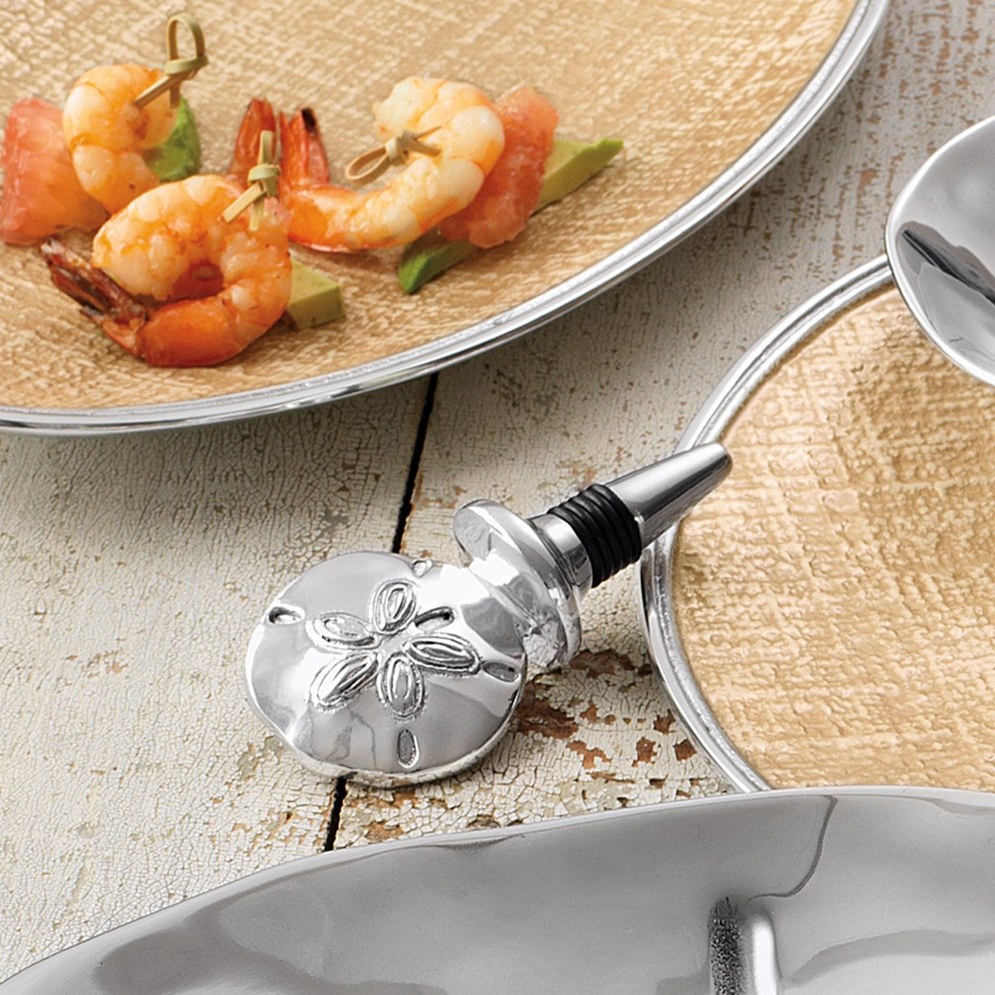 Mariposa Sand Dollar Bottle Stopper