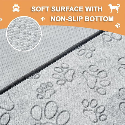 Qeils Reusable Puppy Pads, 2 Pack Washable Pee Pads for Dogs, Waterproof Non Slip Wee Wee pad, Absorbent and Leakproof Training Mats for Potty, Crate, Playpen, Bed, Sofa, 18"x 24"