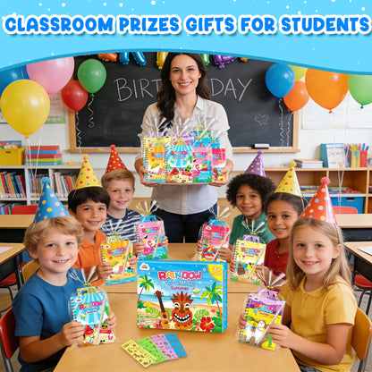 ZMLM 24 Pack Scratch Art Party Favors: Birthday Party Favors for Kids 4-8, Bulk Rainbow Scratch Notebook Paper Pads, Goodie Bags Stuffers Girls Boys Classroom Gifts Crafts Toys(Summer)