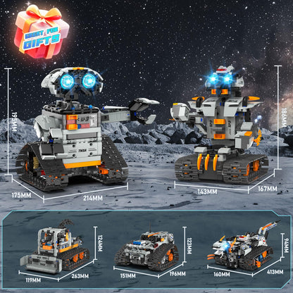 5in1 STEM Robot Building Kit for Kids 6-14+, APP & Remote Control STEM Robot Dinosaur Car Building Toys for Kid Science Learning, 688 Pcs DIY Building Blocks Set, Boys Girls Birthday Xmas Gifts Ideas
