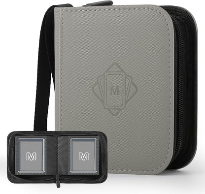 1 Pocket Toploader Binder Holds 40 Cards with 20 Sleeves Collectible Trading Card Album, for 3x4 Toploaders Hard Cases for TCG, MTG, Sports, Baseball, Football, Small Sports Card Book (1Dark Grey)