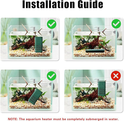 800W Smart Aquarium Heater for 120-240 Gallon Submersible with Variable-Frequency Energy Savings, Out of Water Protection, Overheat Protection, Adjustable for Freshwater, Saltwater, Turtle Tank