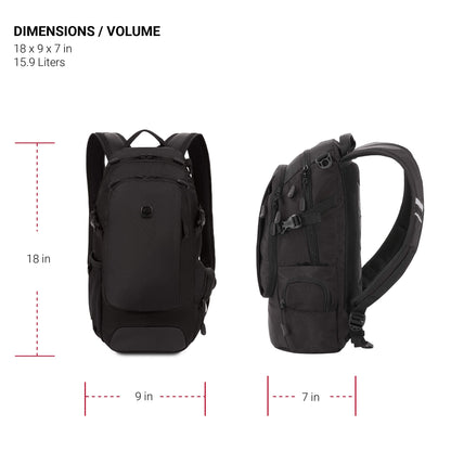 SwissGear 3598 Backpack, Narrow Daypack, Ideal for Commuting and College