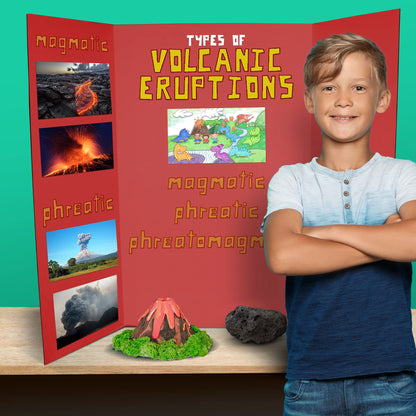 Flipside Products 36” x 48” Project Boards for Presentations, Science Fair, School Projects, Event Displays and Trifold Picture Board, Proudly Made in USA - Red - 10 Pack