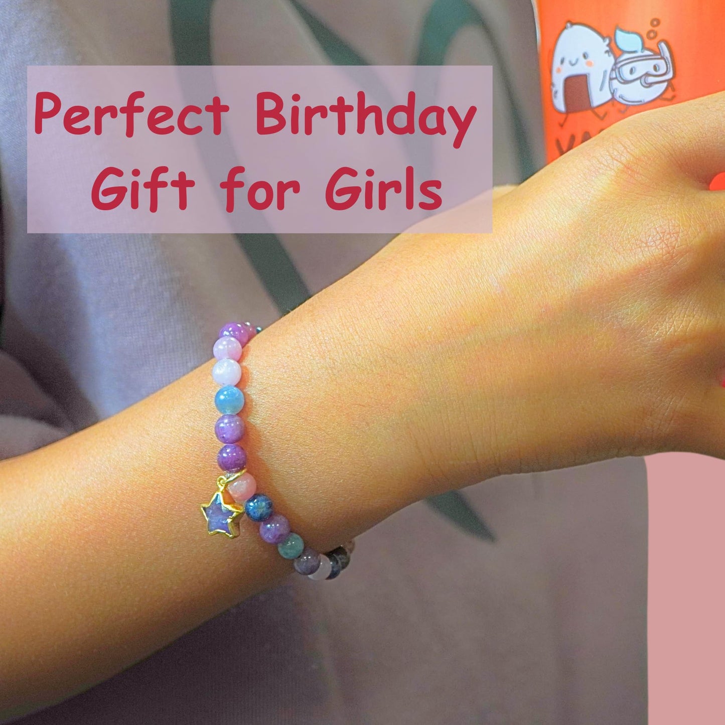 Moonstone Bracelet Birthday Gift for Girls, Toddler Bracelet with Certified 925 Sterling Silver 18K Gold Vermeil Moonstone Crystal Star Charm