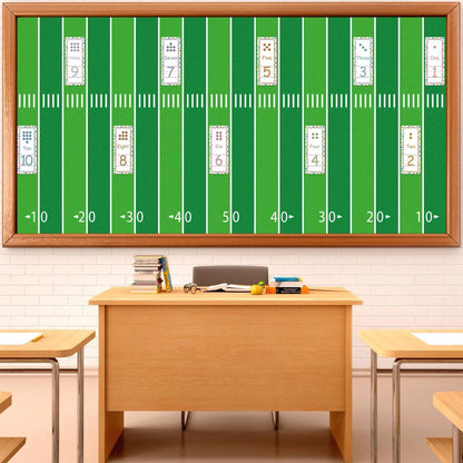 Qyeahkj Football Field Paper Roll - Fade Resistant Green Sports Background Paper - 17.7in x 20ft
