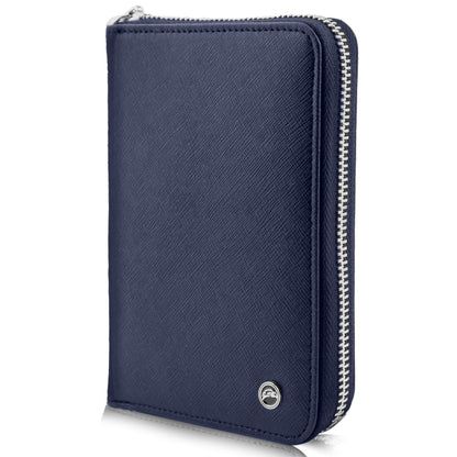 Snazzy Hawk RFID Travel Wallet Passport Holder w/Zipper - Organizer Bag for Travel Documents – Safety Essentials Cover for Men Women