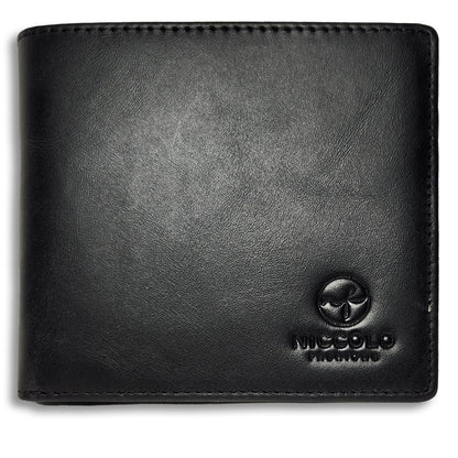 Large Wallet for Men with 7 slots for credit cards and 1 ID Window. Oversized Slim Design to fit in your pocket, Not Bulky. Bifold Wallet Organizer. Quality Leather. 4 1/4 in X 4 in