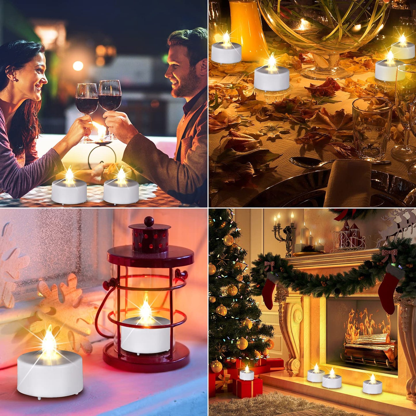 Tappovaly Battery Operated LED Tea Lights:50 Pack Flameless Votive Candles Lamp Realistic and Bright Flickering Long Lasting 200Hours for Wedding Holiday Party Home Decoration (Warm White)