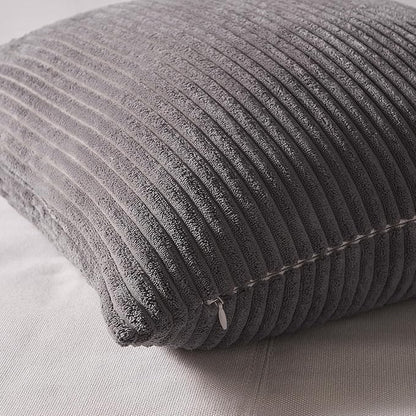 Topfinel Decorative Throw Pillow Covers Cushion Cases, Set of 4 Soft Velvet Modern Double-Sided Designs, Mix and Match for Home Decor, Pillow Inserts Not Included (24x24 inch, Grey)
