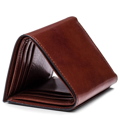 Bosca | Men’s Double I.D. Trifold Wallet w/RFID Blocking in Italian Old Leather