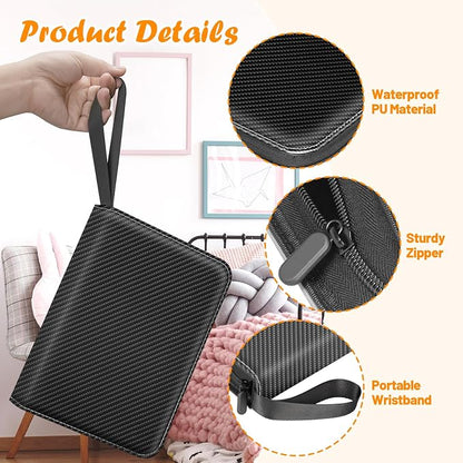 Card Binder 9 Pocket, 900 Pockets Card Holder Compatible with Game Cards Gift for Girls and Boys, Trading Card Binder Album Case Book Storage For Photocards, Large,Black