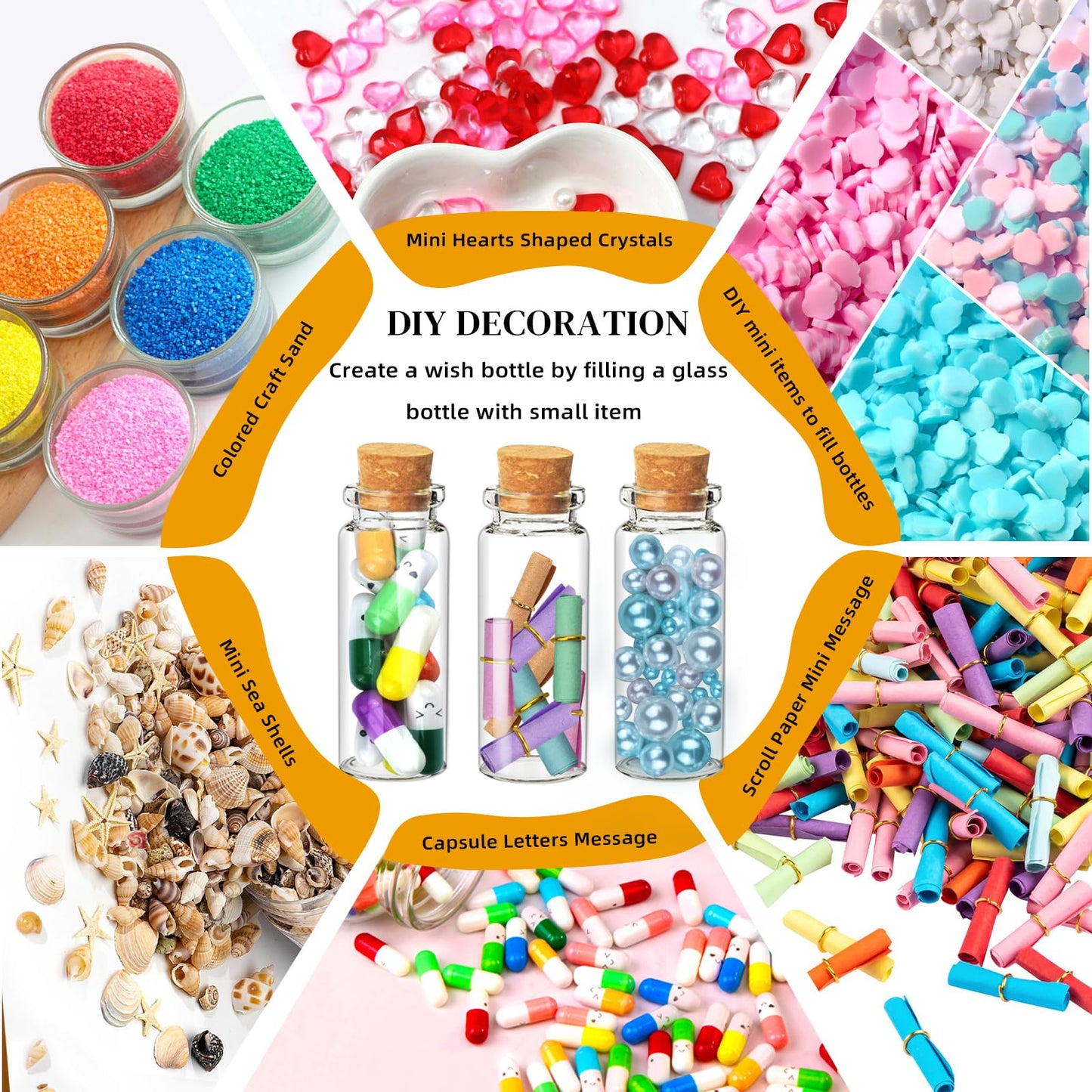 30Pcs 15ml Mini Glass Bottles with Cork Stoppers - Small Clear Vials for DIY Crafts, Wedding Favors, Halloween Decor, Wishing Spell Jars, Includes Funnel-(22 * 70 mm)