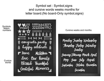 G GAMIT Felt Letter Board Letters Set, Letter Sign Symbol Numbers and Cursive Week and Month Only