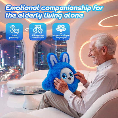 CVCBSER Smart Ai Companion Robot Cute Pet, Desk Robot Voice Chat gpt Emotional Interaction, Richness Expressiveness Ai Pet Robot for Adults Chat (Grey Face)