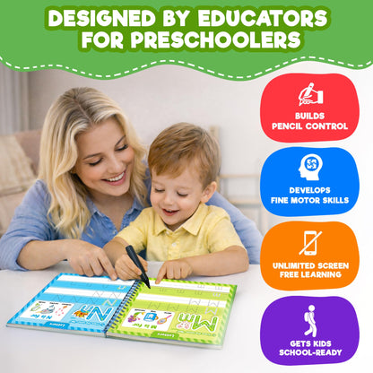 Doctor Jupiter Preschool Tracing Books for Toddlers, 3+ Year Old Kids — Learning Activity Books, Educational Toys, 100+ Wipe Clean Preschool & Kindergarten Activities