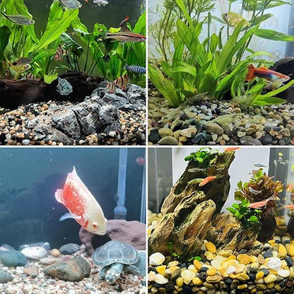 40LB Aquarium Gravel, 1/4" Pea Gravel for Fish Tank, Small River Rocks for Garden Decoration, Landscaping, Vase Filling, Flower Pot Paving（4-8MM）