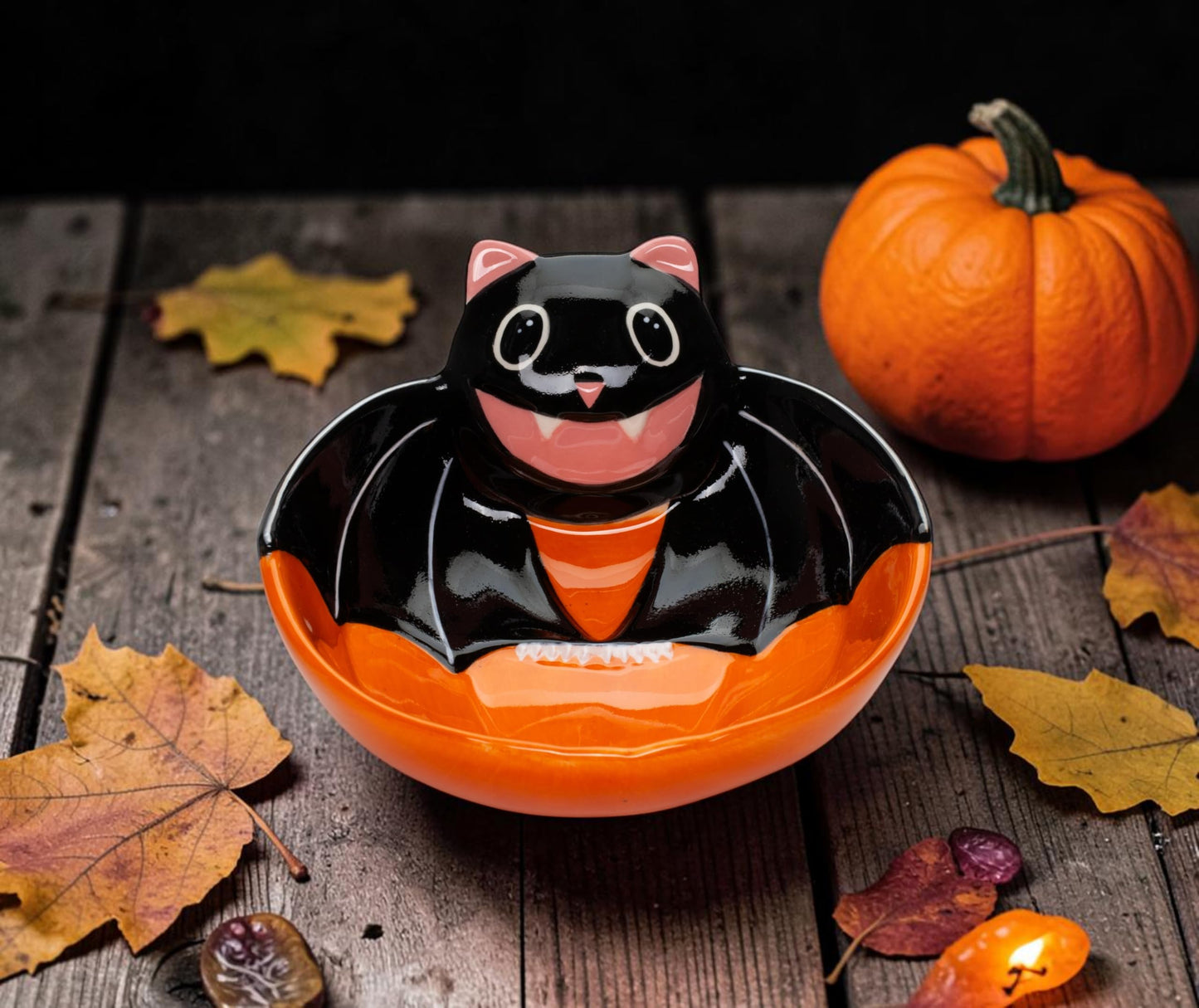 Cosmos Gifts- Black Bat Halloween Small Candy Bowl #21107
