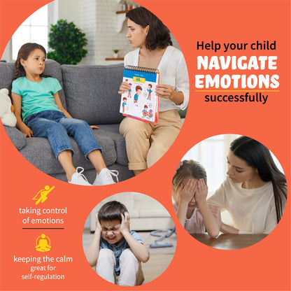 Emotion and Feeling Busy Book for Kids, Calming Corner, ABA Therapy Materials, Emotion Charts, Autism Homeschooling ADHD Tool, Social Emotional Learning