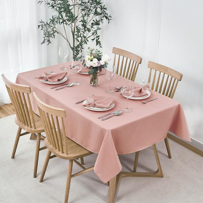maxmill Cloth Napkins Weaved Texture Pattern Soft Comfortable and Luxury Serviette for Restaurant Family Dinners Weddings Parties and Banquets Set of 4 Pieces, 20 x 20 Inch Pale Blush