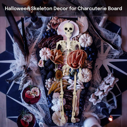 16" Small Posable Halloween Skeletons Decorations: 5 Pack Durable Plastic Scary Skeleton Props – Realistic Full Body Bones, Reusable Indoor & Outdoor Yard, Garden, Haunted House & Party Decor