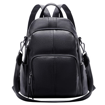 ALTOSY Soft Leather Backpack Purse For Women -theft Backpacks Versatile Shoulder Bag（S81 Black）