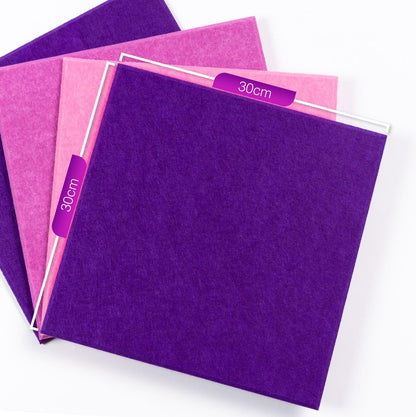 Large CorkBoard - 48x36 inches, 12 Felt Board Tiles with Removable Adhesive Tape Cork Boards for Walls Cork Board for Office Pin Board Bulletin Board (30x30, Magenta Ombre Collection)