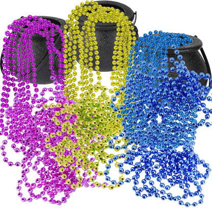 Junware 24pcs Mini Cauldrons with Handle Halloween, Witch Mini Cauldron Multi-purposed, Plastic Cauldron Candy Holder for Halloween & St. Patrick’s Day Party Favors Decor, Halloween Pot