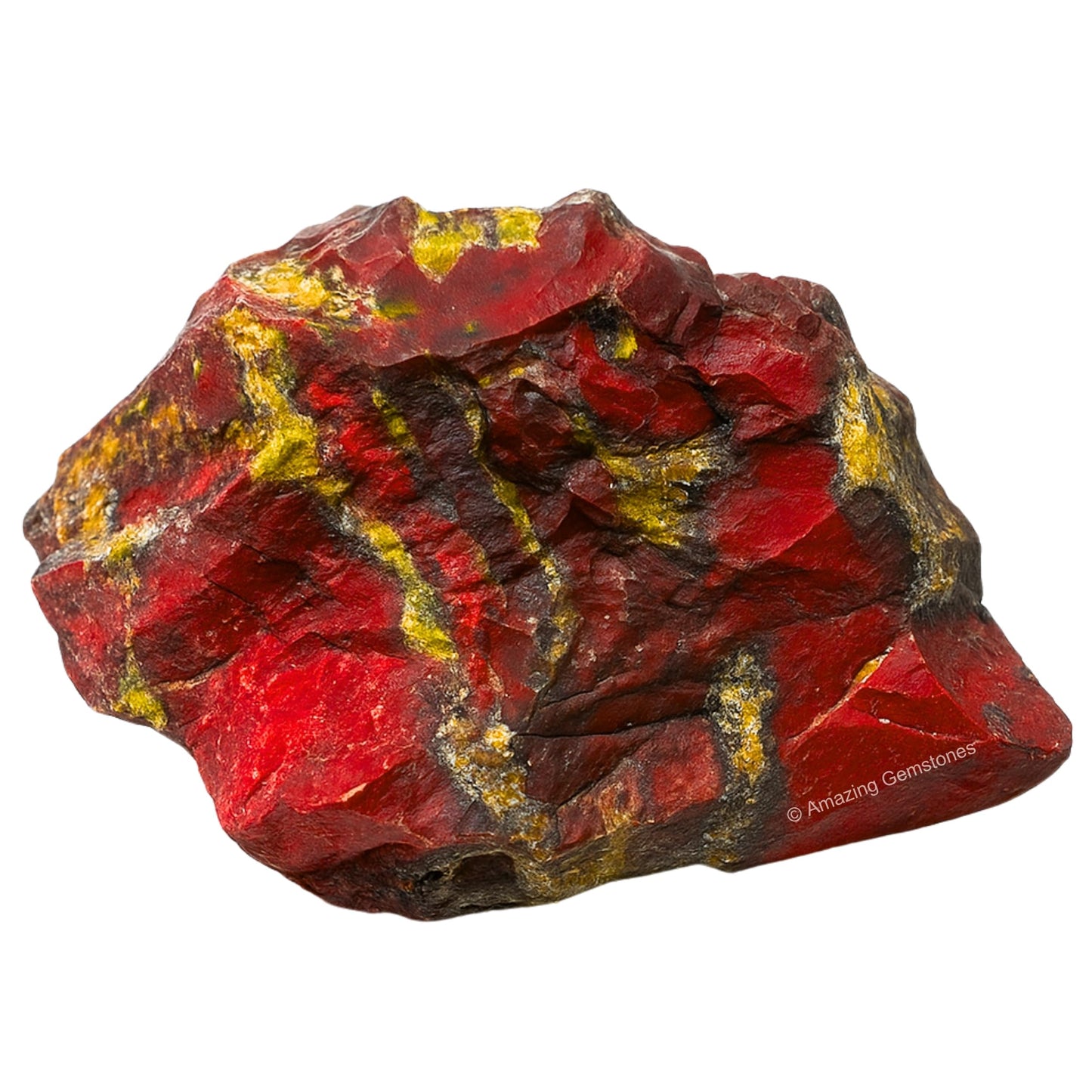 Amazing Gemstone Dragon Bloodstone Raw Crystals and Healing Stones, Natural Rocks for Tumbling - DIY Raw Stones and Crystals, 2 Pieces