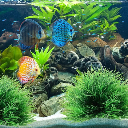 2 Pcs Aquarium Plants Decorations Fish Tank Decorations Artificial Fish Tank Plants Plastic Fishes Tanks Accessories Small Large Aquarium Decoration Plastic Artificial Plant(Light Green)