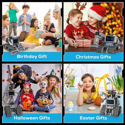 Ansnibe Robot Building Kit with APP/Remote Control STEM Gifts for Boys Age 8-16,Technic Coding Robotic Toys for Kids Birthday, Buildable 5in1 Models with 352+ Pieces