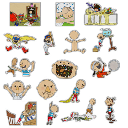Thryvomniq No David Early Learning Interactive Play Kit Flannel Board Stories Preschool Storytelling Interactive Games Kindergarten Learning Felt Toys