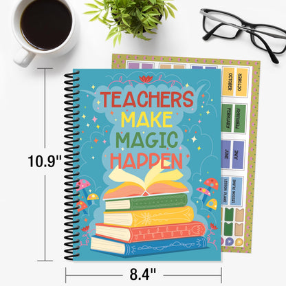 Carson Dellosa Education Fairy Tale Forest Teacher Planner, Undated 8"x11" Lesson Plan Book With Stickers, Class Schedule, Weekly Calendar, Classroom Must Haves, Homeschool Essentials, School Supplies