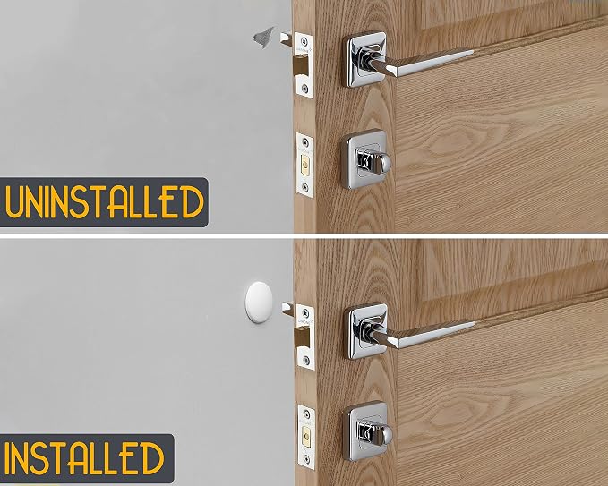 Door Stoppers - 1.57" (12 Pack) - Door Stoppers for Wall with Strong Back Adhesive - Quiet and Shock Absorbent Silicone Wall Protectors from Door Knobs - Protects Every Surface - White
