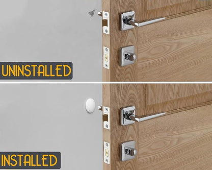 Door Stoppers - 1.57" (12 Pack) - Door Stoppers for Wall with Strong Back Adhesive - Quiet and Shock Absorbent Silicone Wall Protectors from Door Knobs - Protects Every Surface - White