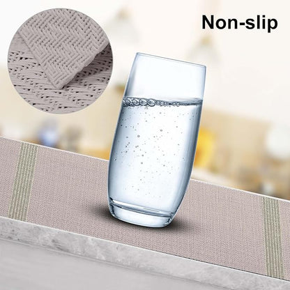 Aofmee Placemats, Placemats Set of 6, Heat Resistant Place Mats, Washable PVC Table Mats, Woven Vinyl Plastic Placemats for Dining Table, Non-Slip Stain Resistant Kitchen Table Placemats Easy to Clean
