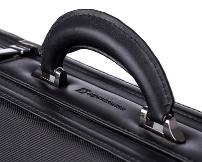 Alpine Swiss Mens Briefcase | Hard Side Business Case | Expandable Attache Case For Men | Dual Combination Locks | Padded Interior | Multi Organizer Pockets | Manufacturer’s Warranty