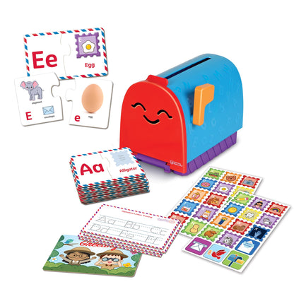 Learning Resources Alphabet Learning Mailbox - Montessori Toddler Toys, ABC Letter Tracing, Writing Practice, Manipulatives for Preschoolers, Gifts for Boys and Girls, Pretend Play, Fine Motor