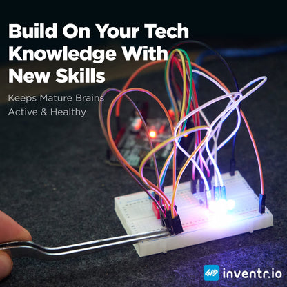 inventr.io Adventure Kit: 30 Days Lost in Space | Premium STEM Coding Course for Adults & Teens | Robotics & Engineering Projects with Expert Teachers | Arduino IDE Compatible Kit