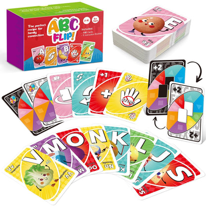 Alphabet Flash Cards for Kids Ages 4–8, 148 Double-Sided Symbol Matching Flash Cards, Toddler Letter & Color Flashcards, Kindergarten Classroom Homeschool Preschool Learning Activity