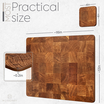 Moderry Set of 4 Heat Resistant Cork Placemats for Dining Table with Free Set of 4 Matching Drink Coasters Marble Design 16 x 12 Inches Cork Backed Hard Placemats (Honey Oak)