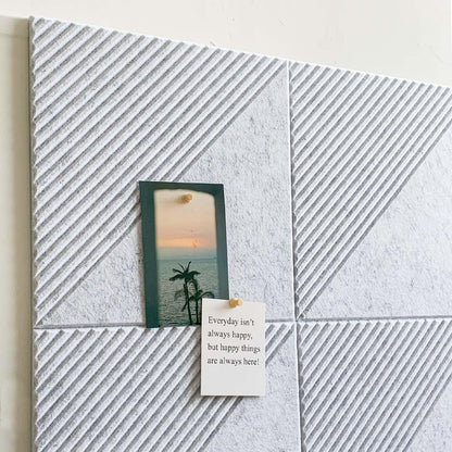 Large Cork Board for Walls 48"x 36", 12 Pack Felt Wall Tiles with Safe Removable Adhesive Tabs, Cork Board for Office,Pinboard Bulletin Board - Grey
