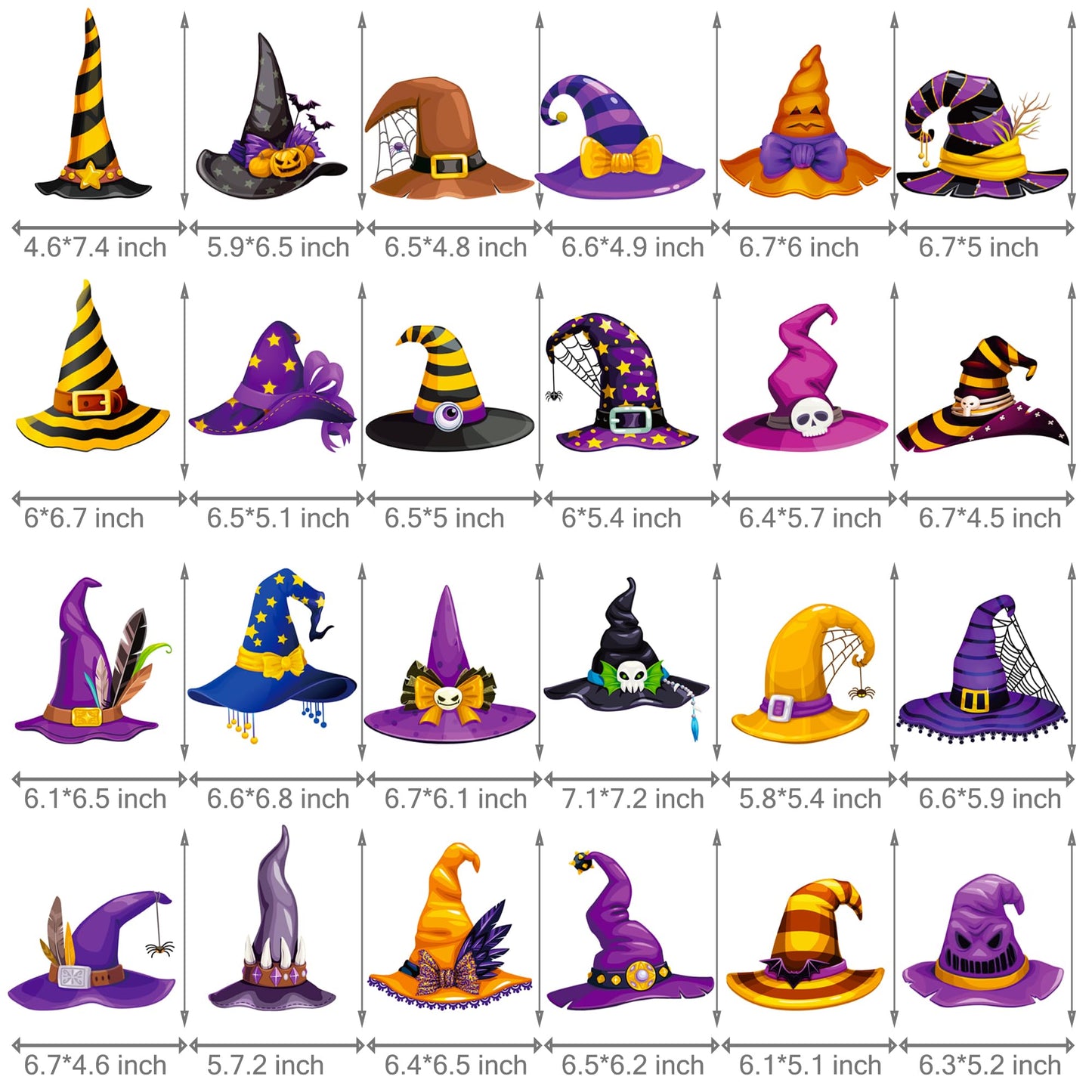 Halloween Witch Hat Hanging Swirls Witch Theme Party Decorations 20PCS Witch Hats Hanging Streamers Halloween Wizard Hat Decor for Spooky Scary Birthday Baby Shower Supplies