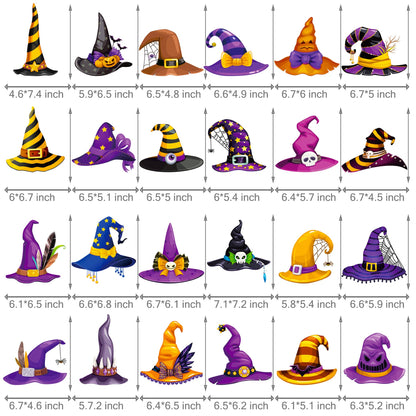 Halloween Witch Hat Hanging Swirls Witch Theme Party Decorations 20PCS Witch Hats Hanging Streamers Halloween Wizard Hat Decor for Spooky Scary Birthday Baby Shower Supplies