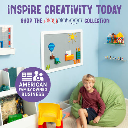 Play Platoon 1100 Piece Building Bricks Play Set, 10 Pastel Colors Bricks, Includes Wheels, Tires, Axles, Windows & Door Pieces