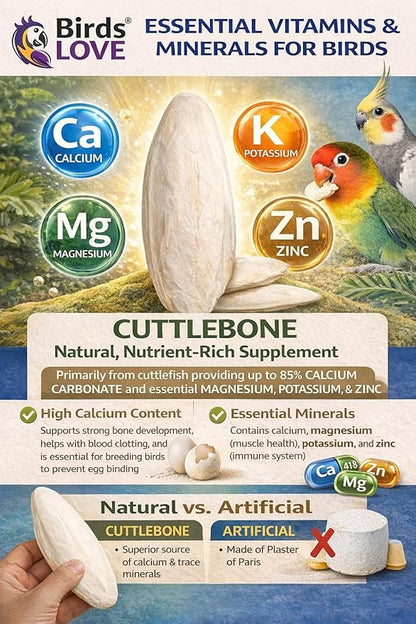 Farm to Feathers™ Bird Millet & Cuttlebone Bundle – USA Grown Millet Sprays for Parakeets, Budgies, Cockatiels, Finches & Canaries – 1 lb Tips and Tails Millet + 4” Cuttlebone (4 Pack)